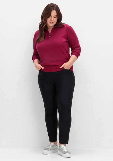 sheego Gerade Bengalinhose mit hohem Schlupfbund - marine sheego sheego Gerade Bengalinhose mit hohem Schlupfbund - marine sheego