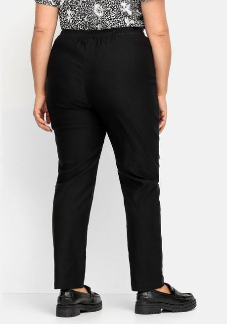 Sheego Gerade Bengalinhose Mit Hohem Schlupfbund - Schwarz Sheego