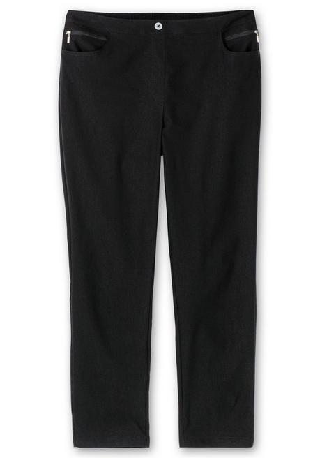 Sheego Gerade Bengalinhose Mit Hohem Schlupfbund - Schwarz Sheego