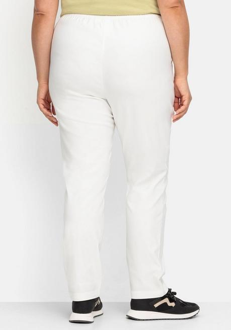 Sheego Gerade Bengalinhose Mit Hohem Schlupfbund - Weiß Sheego