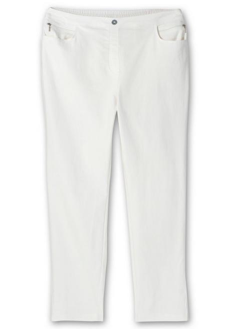 Sheego Gerade Bengalinhose Mit Hohem Schlupfbund - Weiß Sheego