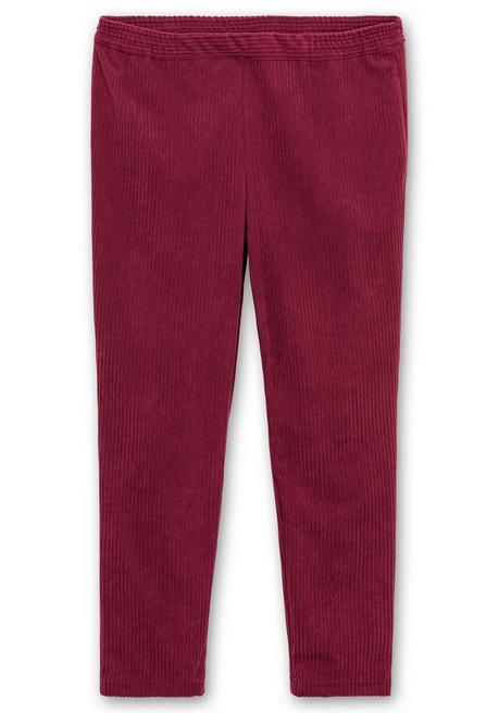 Sheego Gerade Cordhose Mit Gummizugbund - Bordeaux Sheego