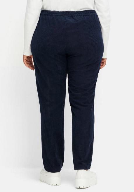 Sheego Gerade Cordhose Mit Gummizugbund - Marine Sheego