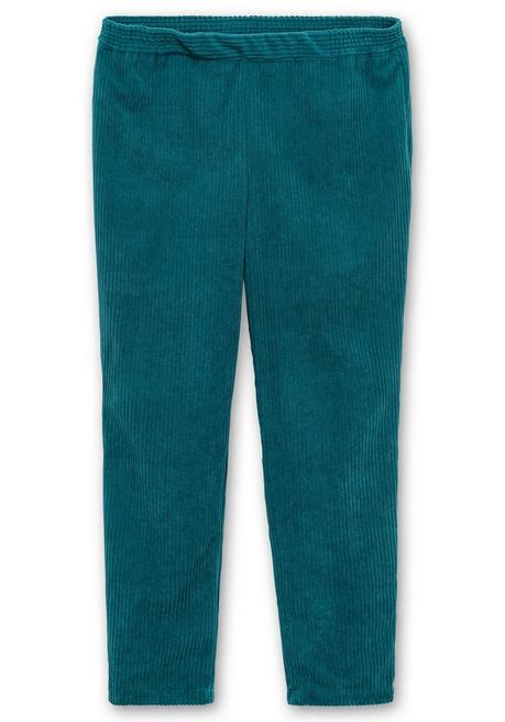 Sheego Gerade Cordhose Mit Gummizugbund - Petrol Sheego