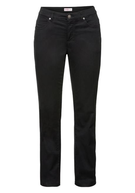 Sheego Gerade Hose Aus Baumwoll-Twill - Schwarz Sheego