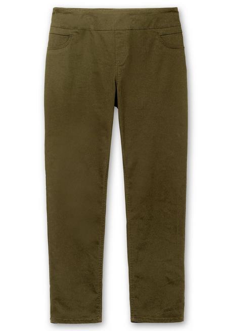 Sheego X Collection L. Gerade Hose Mit Hohem Rundum-Dehnbund - Khaki Sheego