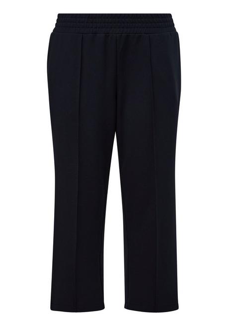 TRIANGLE Gerade Hose mit Schlupfbund und Bügelfalte - marine sheego