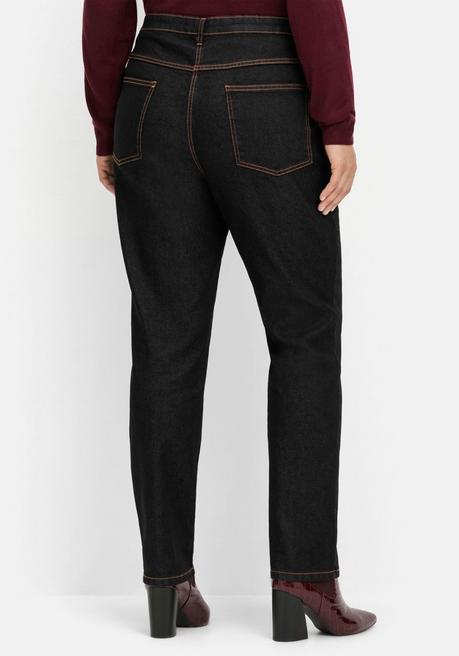 Sheego Gerade, Innen Weich Angeraute Thermojeans - Black Denim Sheego