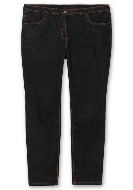 Sheego Gerade, Innen Weich Angeraute Thermojeans - Black Denim Sheego