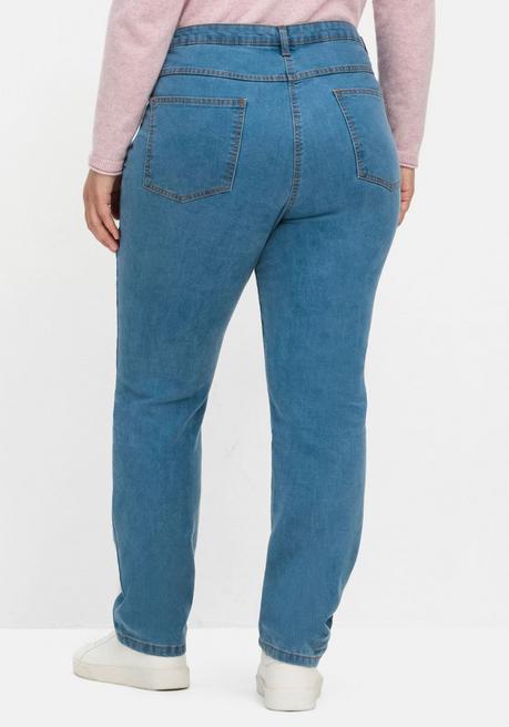 Sheego Gerade, Innen Weich Angeraute Thermojeans - Blue Denim Sheego