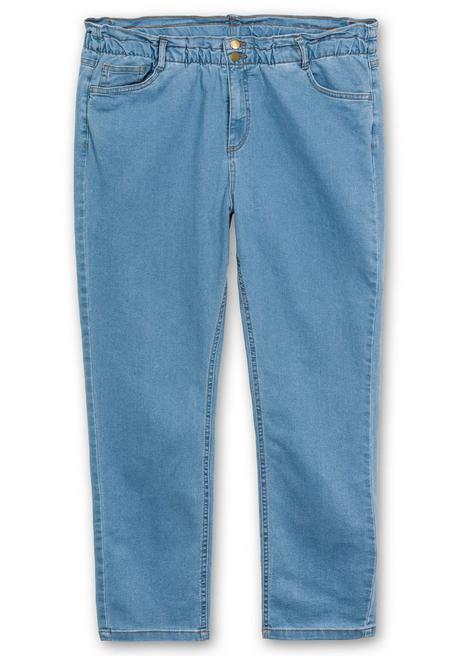 Sheego Gerade Jeans Im Extrahohen Paperbag-Schnitt - Light Blue Denim Sheego