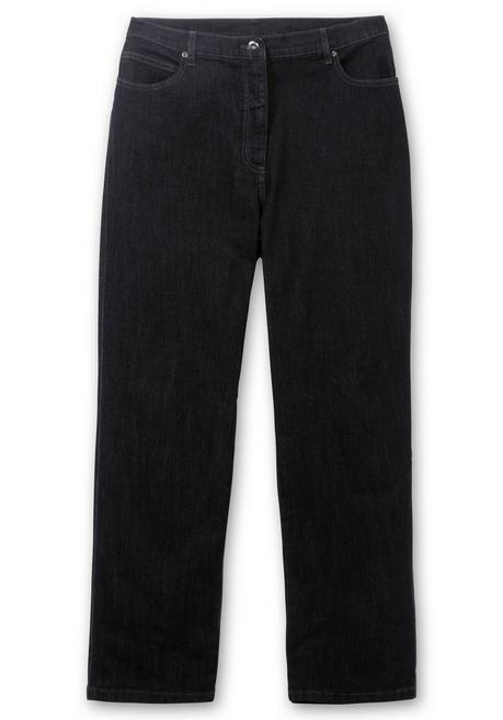 Sheego X Collection L. Gerade Jeans In 5-Pocket-Form - Black Denim Sheego