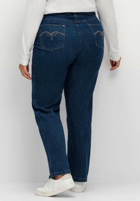 Sheego X Collection L. Gerade Jeans In 5-Pocket-Form - Blue Denim Sheego