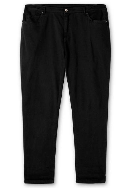 Sheego Gerade Jeans In Ankle-Länge, Five-Pocket-Form - Schwarz Sheego