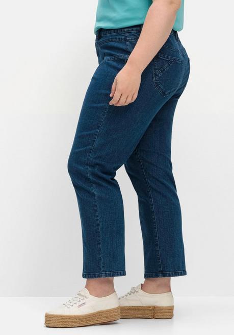 Sheego Gerade Jeans In Curvy-Schnitt PIA, Knöchelfreier Länge - Blue Denim Sheego