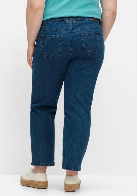 Sheego Gerade Jeans In Curvy-Schnitt PIA, Knöchelfreier Länge - Blue Denim Sheego