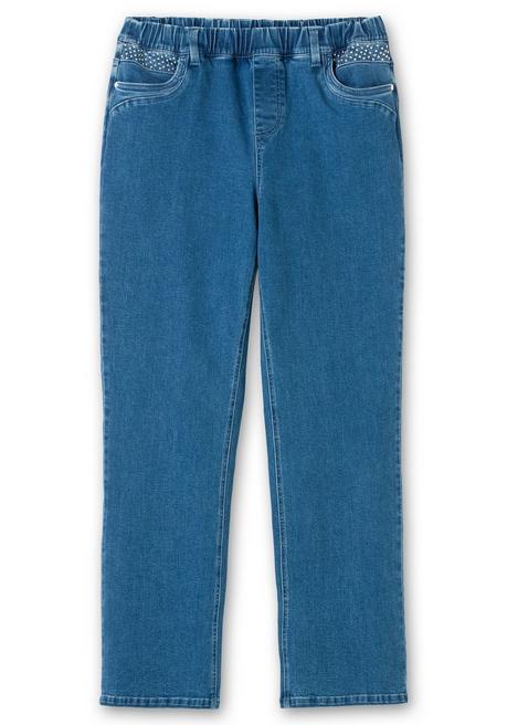 Sheego Gerade Jeans Mit Gummibund Und Shaping-Einsatz - Blue Denim Sheego