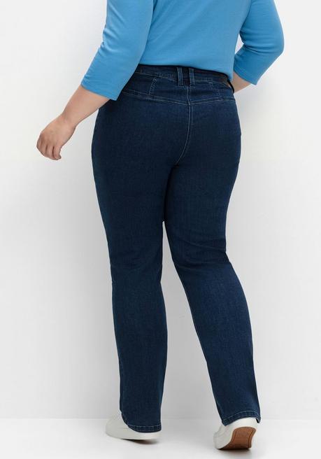 Sheego Gerade Jeans Mit REPREVE® Recycled Polyesterfasern - Dark Blue Denim Sheego