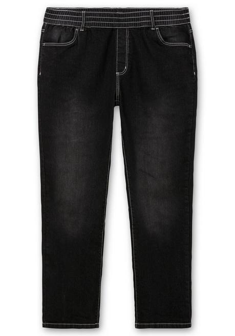 Sheego Gerade Jeans Mit Rundum-Dehnbund - Black Denim Sheego