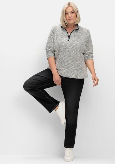 Sheego Gerade Jeans Mit Rundum-Dehnbund - Black Denim Sheego