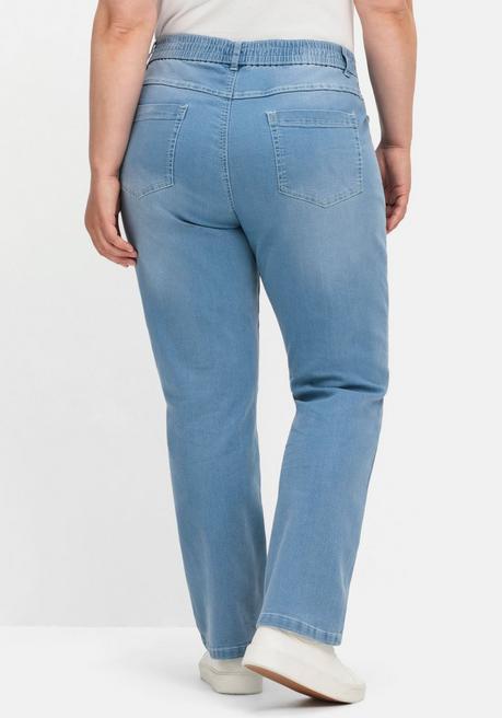 Sheego Gerade Jeans Mit Rundum-Dehnbund - Blue Denim Sheego