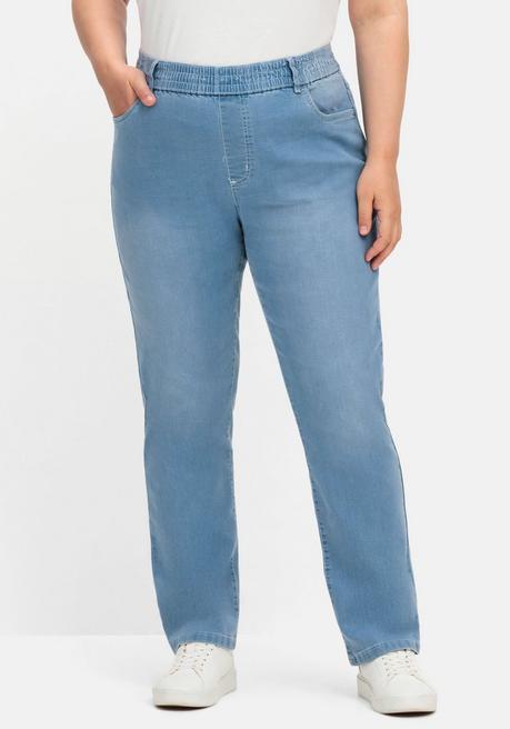 Sheego Gerade Jeans Mit Rundum-Dehnbund - Blue Denim Sheego