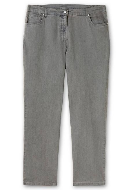 Sheego Gerade Jeans Mit Seitlichem Stretchbund - Grey Denim Sheego