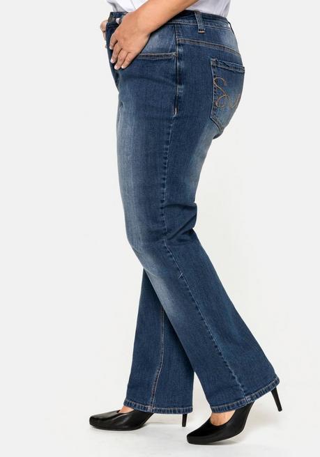 Sheego Gerade Jeans Mit Shaping-Einsatz - Blue Denim Sheego