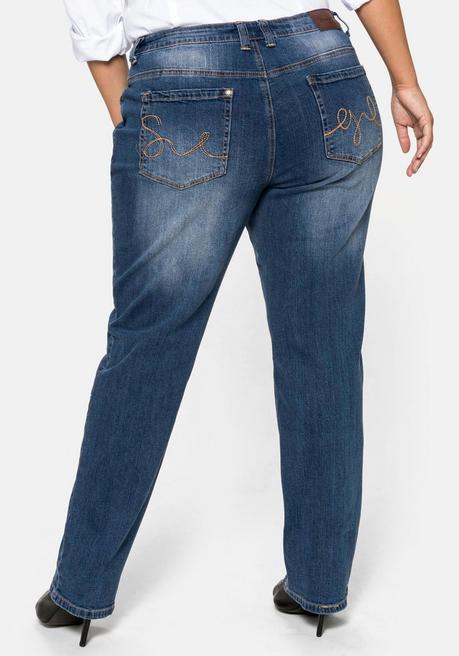 Sheego Gerade Jeans Mit Shaping-Einsatz - Blue Denim Sheego