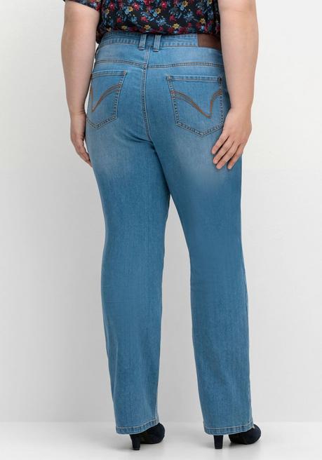 Sheego Gerade Jeans Mit Shaping-Einsatz - Blue Denim Sheego