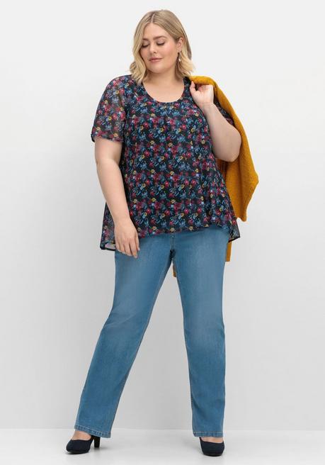 Sheego Gerade Jeans Mit Shaping-Einsatz - Blue Denim Sheego