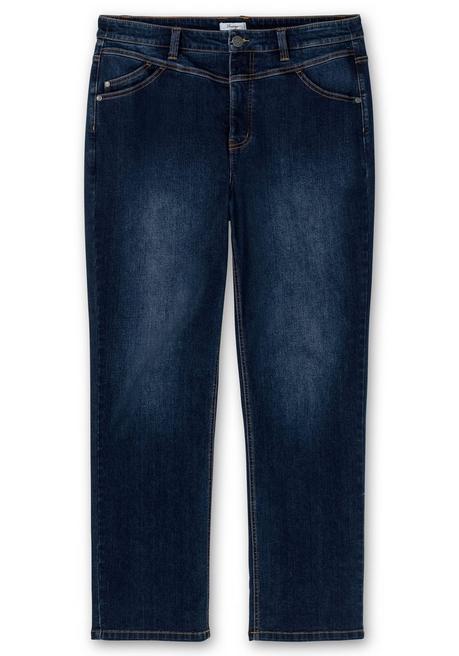 Sheego Gerade Jeans Mit Shaping-Einsatz - Dark Blue Denim Sheego