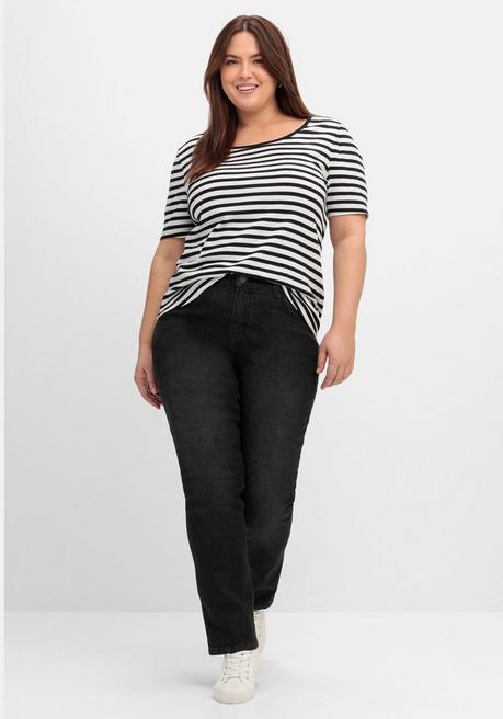 Sheego Gerade Jeans Mit TruTemp365® Fasern - Black Denim Sheego