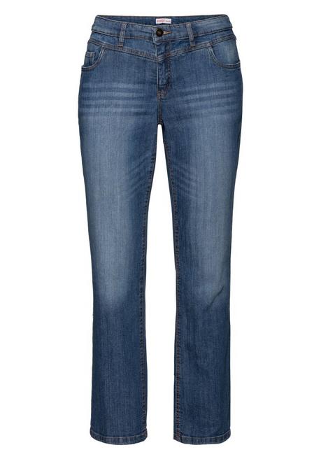 Sheego Gerade Jeans Mit Used-Effekten - Blue Denim Sheego