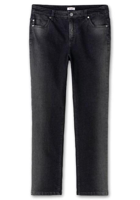 Sheego Gerade Jeans Mit Wascheffekten - Black Denim Sheego