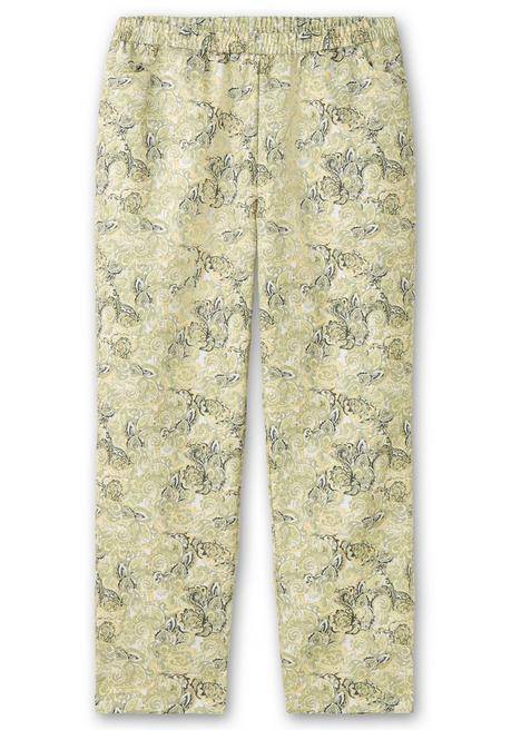 Sheego Gerade Schlupfhose Mit Paisleymuster - Hellgelb Gemustert Sheego