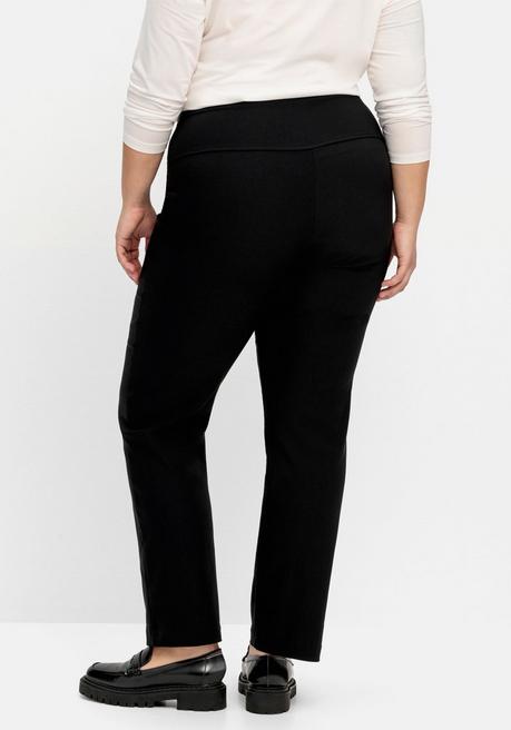 Sheego Gerade Schlupfhose Mit Shaping-Einsatz - Schwarz Sheego