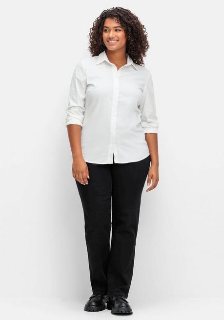 sheego Gerade Stretch-Jeans mit Bodyforming-Effekt - black Denim sheego