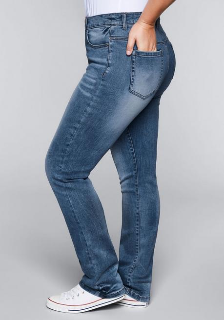 Sheego Gerade Stretch-Jeans Mit Bodyforming-Effekt - Blue Denim Sheego