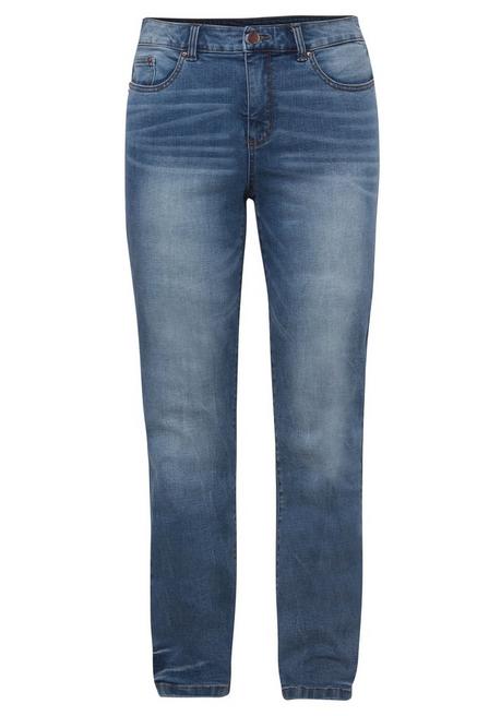 Sheego Gerade Stretch-Jeans Mit Bodyforming-Effekt - Blue Denim Sheego