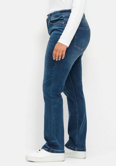 Sheego Gerade Stretch-Jeans Mit Bodyforming-Effekt - Dark Blue Denim Sheego