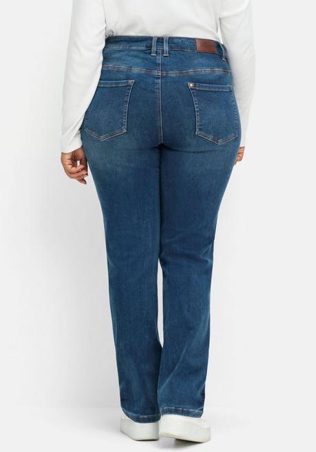 Sheego Gerade Stretch-Jeans Mit Bodyforming-Effekt - Dark Blue Denim Sheego