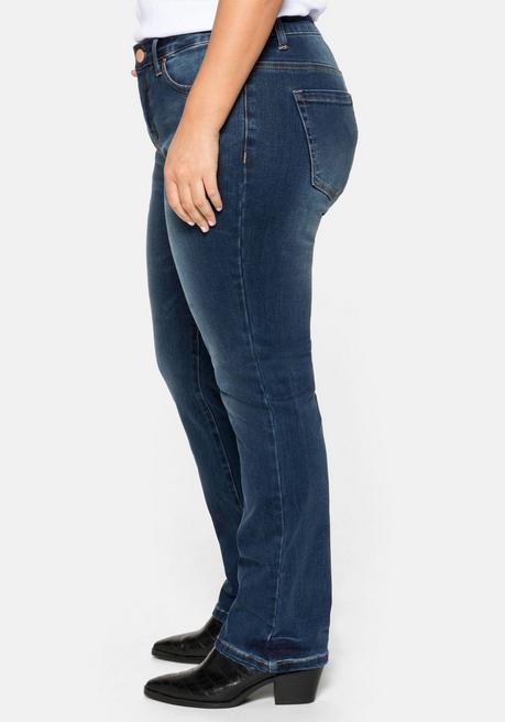 Sheego Gerade Stretch-Jeans Mit Bodyforming-Effekt - Dark Blue Denim Sheego