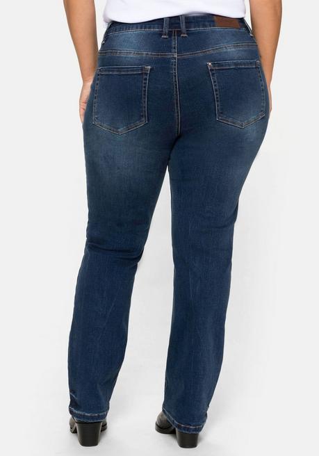 Sheego Gerade Stretch-Jeans Mit Bodyforming-Effekt - Dark Blue Denim Sheego