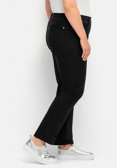 Sheego Gerade Stretch-Jeans Mit Komfortbund - Black Denim Sheego