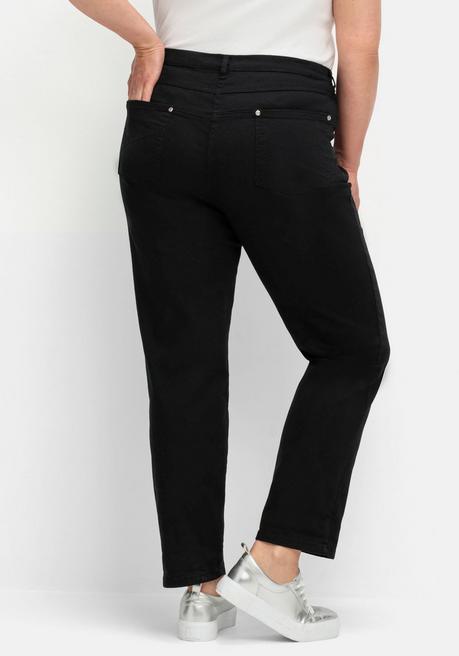 Sheego Gerade Stretch-Jeans Mit Komfortbund - Black Denim Sheego