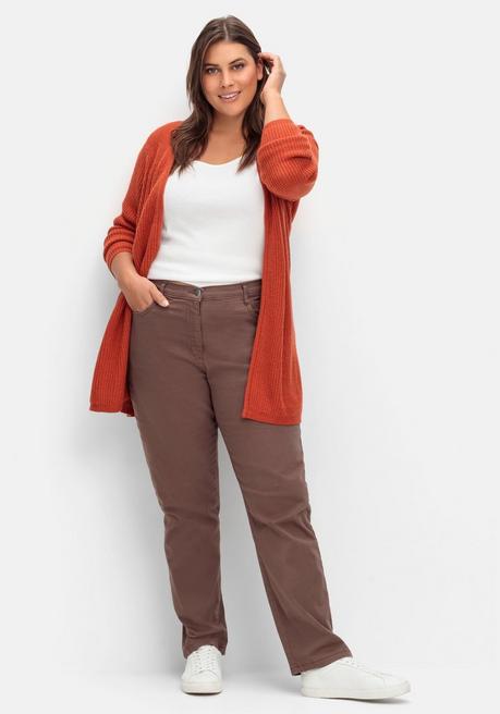 Sheego Gerade Stretch-Jeans Mit Komfortbund - Braun Sheego