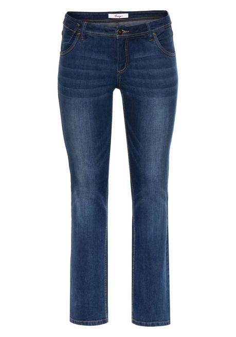 Sheego Gerade Stretch-Jeans Mit Used-Effekten - Blue Denim Sheego