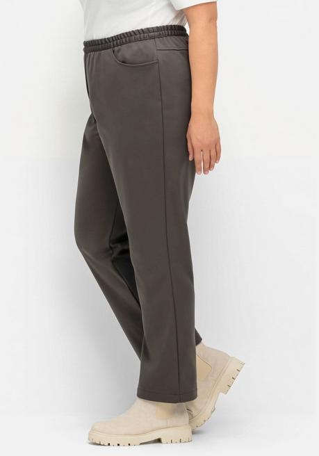 Sheego Gerade Thermohose Mit Komfortbund - Anthrazit Sheego