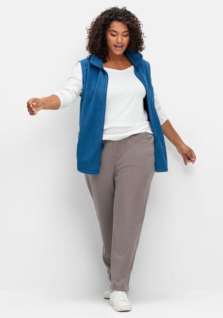 sheego Gerade Thermohose mit Komfortbund - silbergrau sheego